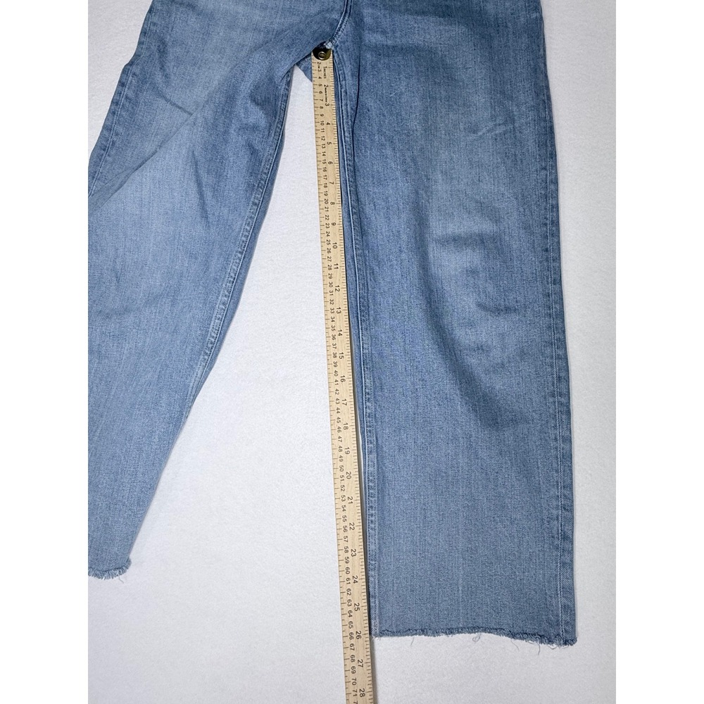 Everlane The Way-High Jean Light Blue Straight Leg Raw Hem Denim 30R - Picture 4 of 4